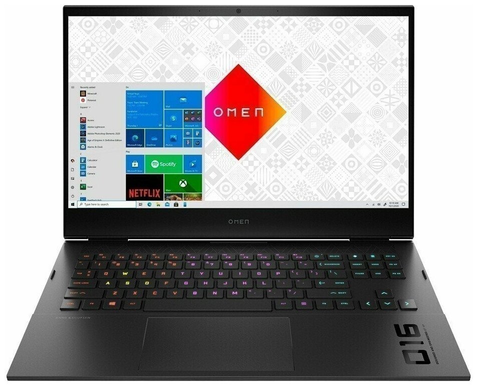 Ноутбук HP Omen 16-c0045ur 16.1" (1920x1080) IPS 144Hz/AMD Ryzen 7 5800H/16GB DDR4/1000GB SSD/GeForce RTX 3070 8GB/Без ОС/Dark Silver, (4E1R9EA)