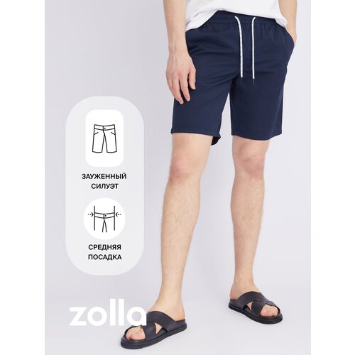 фото Шорты zolla, размер 34, синий