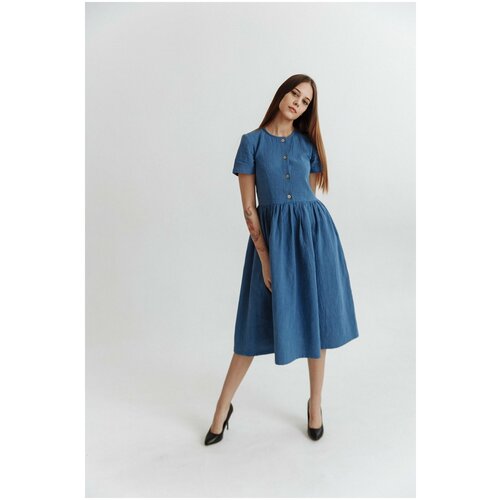 Сарафан Kinfolk Clothes, размер 48-50, бирюзовый блуза kinfolk clothes размер l 48 50 голубой