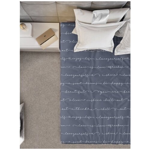 Простыня на резинке Галтекс Нежность поплин 160х200 Позитив серый