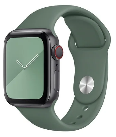 Gurdini Ремешок силиконовый для Apple Watch 38/40mm, pine green