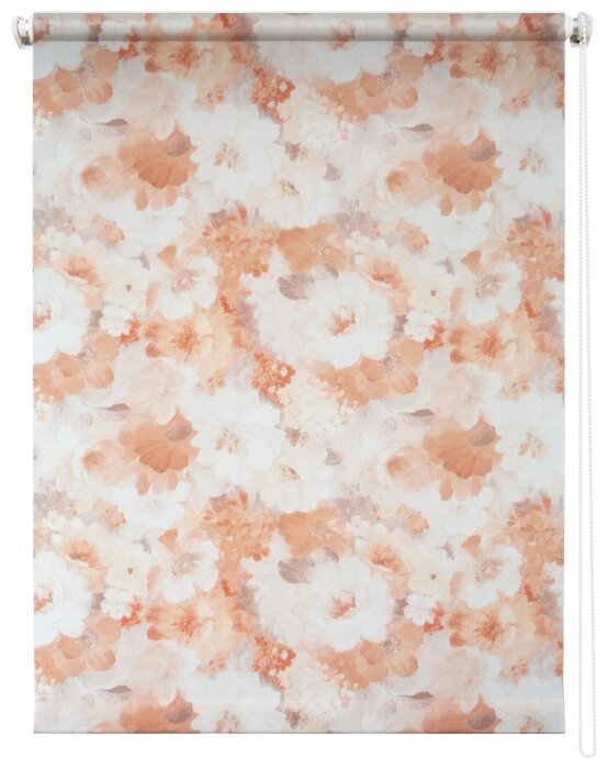 фото 8940. Рулонная штора 050х175 см Пионы бежевый