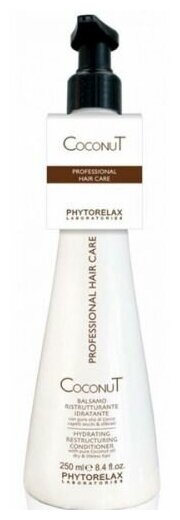 Phytorelax кондиционер для волос Coconut Hydrating Resctructuring с кокосовым маслом увлажняющий и восстанавливающий