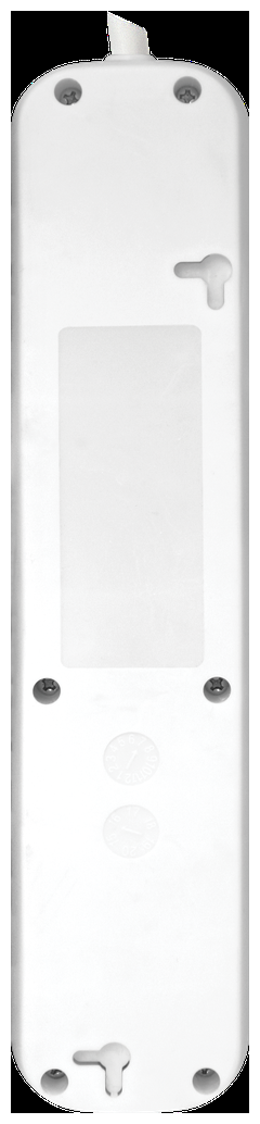 Удлинитель Defender S450, 4 розетки, с заземлением, выключатель, 5м, белый - фотография № 2