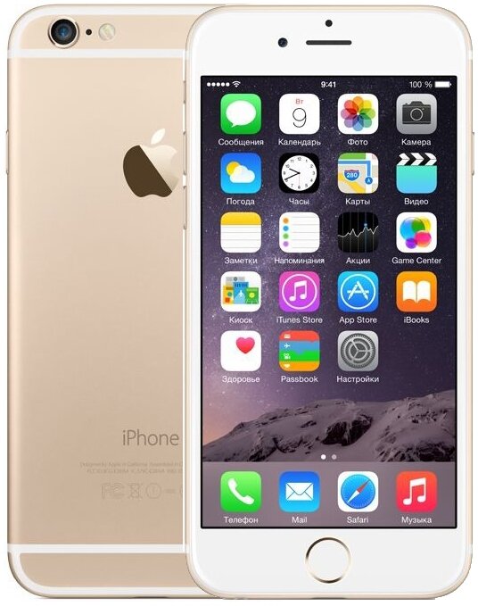 Смартфон Apple iPhone 6 16 ГБ, 1 SIM, золотой