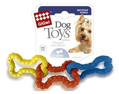 GiGwi игрушка для собак Косточки резиновые, 3 шт, 15 см - фотография № 6