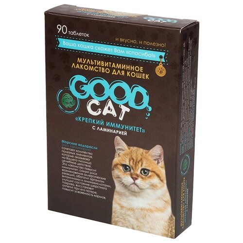 Добавка в корм GOOD Cat Крепкий иммунитет с ламинарией , 90 таб. х 1 уп.