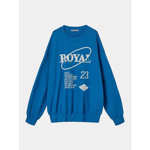 Свитшот TheOpen Product Royal Letter Sweatshirt, синий, размер 3