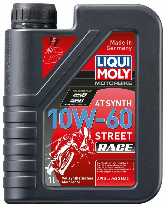 Синтетическое моторное масло LIQUI MOLY Motorbike 4T Synth 10W-60 Street Race