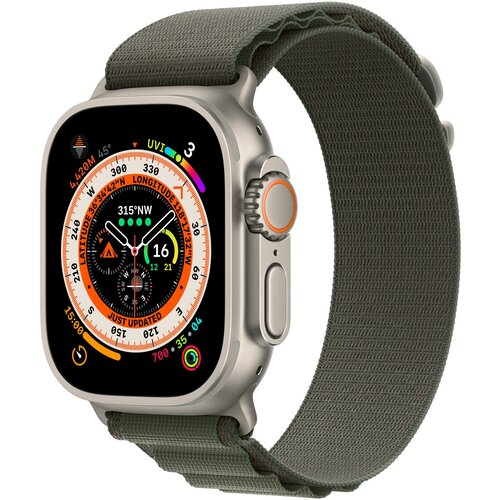 Ремешок нейлоновый Alpine Green Loop Size S (Альпийский зелёный) Apple Watch 49mm (42mm; 44mm; 45mm) MQE23AM/A