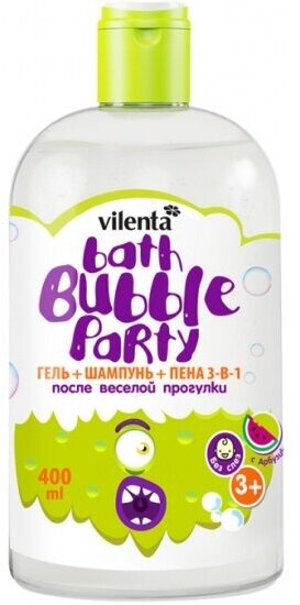 Гель для купания Vilenta Bath Bubble Party Kids, с арбузиком, 400 мл