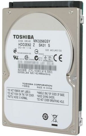 Жесткий диск Toshiba MK3256GSY 320Gb 7200 SATAII 2,5" HDD
