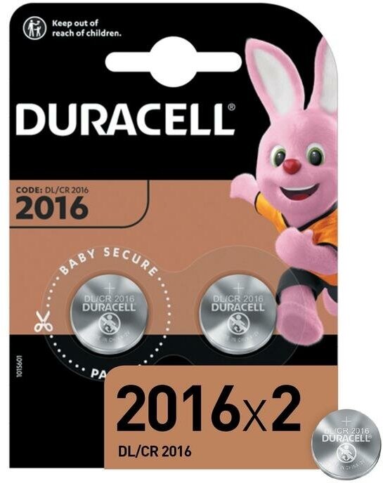 Duracell Батарейка литиевая Duracell CR2016-2BL 3В блистер 2 шт.