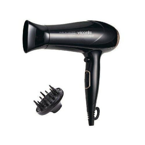 Фен VICONTE VC-3723 2400 Вт 2 скорости черный с бронзой 217700₽