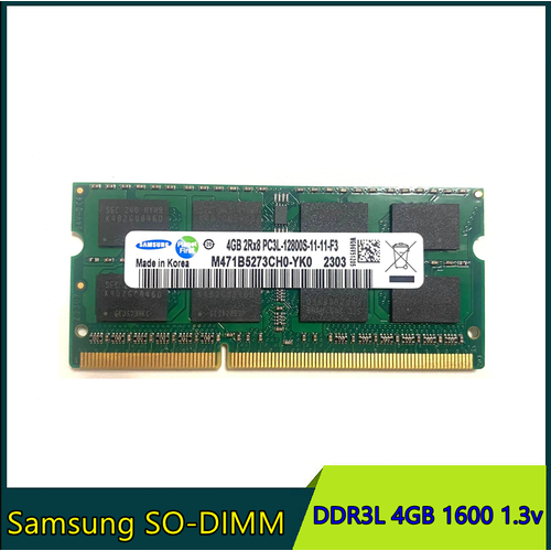 Оперативная память SODIMM Samsung 4gb DDR3 PC3l 1.3v для ноутбука оперативная память ddr3l 8gb 1866 mhz sk hynix pc3l 14900s so dimm совместима с mac imac macbook