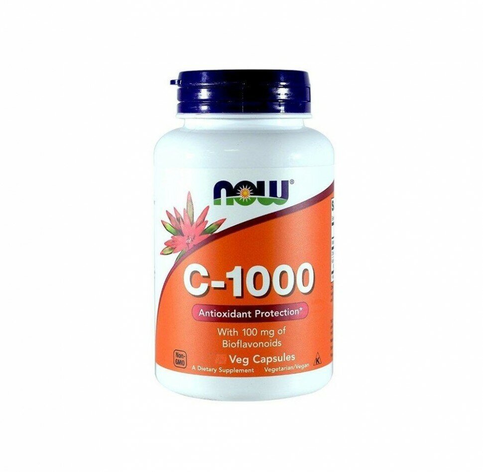 Vitamin C 1000mg with Rose Hips 100 tabs Now - фотография № 3