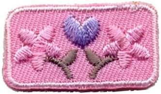 Термоаппликация HKM Textil Набор цветочков 3х2 см розовый