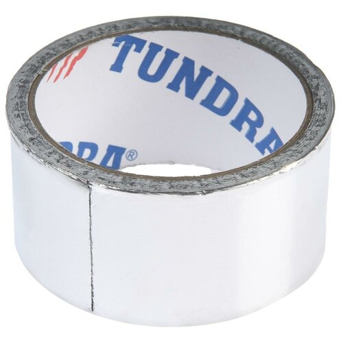 Лента клейкая алюминиевая TUNDRA, 25 мкм, 48 мм х 10 м лента клейкая алюминиевая tundra 25 мкм 48 мм х 10 м