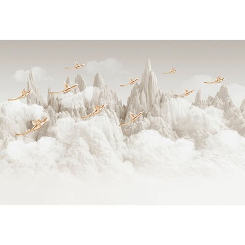 Фотообои DeliceDecor И 1063 Утки над облаками и горами 400х270см