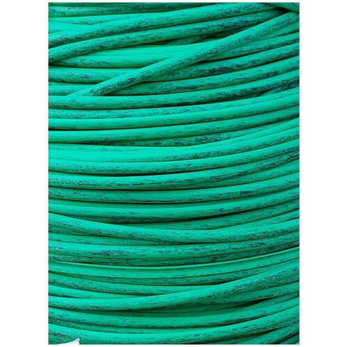 Ротанг для плетения ROTANGOV, искусственный Полутрубка 2,5кг 6 мм, цвет Зеленый с черным