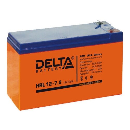 Батарея Delta HRL 12-7.2, 12V 7.2Ah (Battery replacement APC rbc2, rbc5, rbc12, rbc22, rbc32 151мм/94мм/65м) батарея для ибп apc rbc22