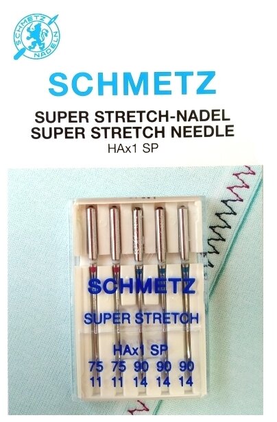 Игла/иглы Schmetz Super Stretch Special 130/705 НAx1 SP серебристый - фотография № 2