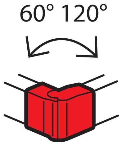 Внешний угол 160x50мм изменяемый 60°-120° Legrand METRA 638092