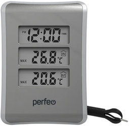Perfeo Часы-метеостанция "Tempo", серебряный, (PF-S3316E)