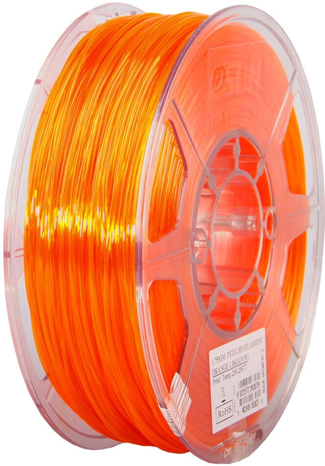 Funtasy Пластик в катушке (petg,1.75 мм,1 кг), цвет оранжевый PETG-1KG-OR-1