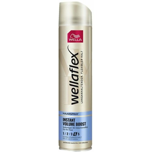 Wella Wellaflex Лак для волос Instant Volume Boost Мгновенный объем, фиксация 4 250мл укладка и стайлинг wella wellaflex лак для укладки волос объем до 2 х дней сильной фиксации