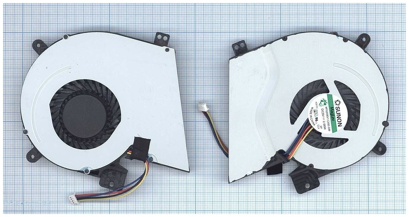 Вентилятор (кулер) для ноутбука Asus X551CA (4-pin)