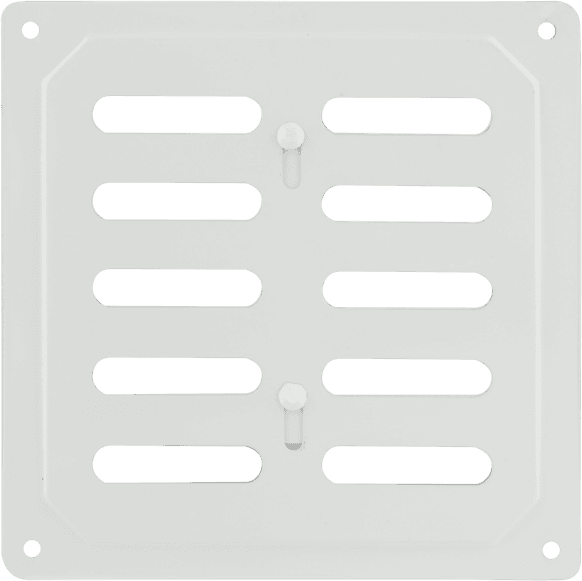 Решетка вентиляционная 160Х160 БЕЛ С заглуш (30) нора - фотография № 3