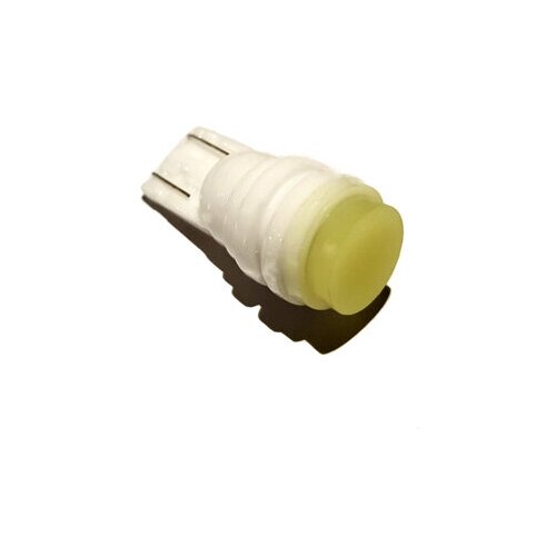 Лампа светодиодная 12v T10-3SMD WHITE линза, прозрачная, фарфоровые