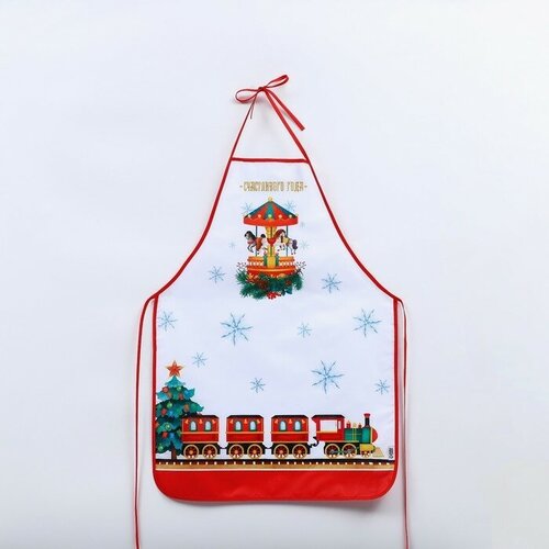 Кухонный фартук Счастливого года полиэстер размер 50х70 см 450₽