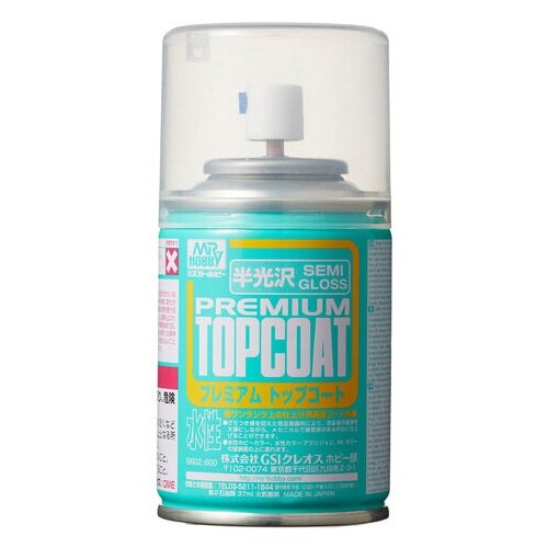 Лак-спрей Mr.Premium TopCoat Semi-Gloss Spray 88 мл (полуглянцевый) B-602