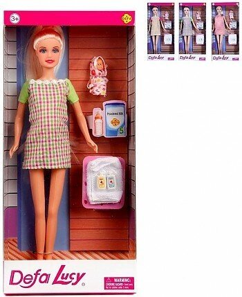 Набор Мама с ребенком с аксессуарами в коробке 8357 Defa Lucy - фото №1