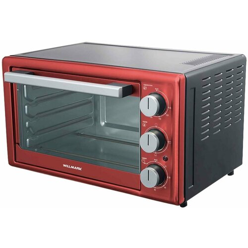 Мини-печь WILLMARK WO-487RB 40л 2000Вт противень таймер красно-черный 691200₽
