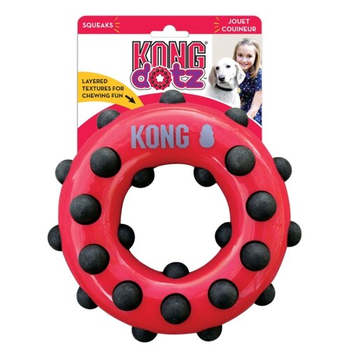 фото Kong игрушка для собак dotz кольцо большое 15см