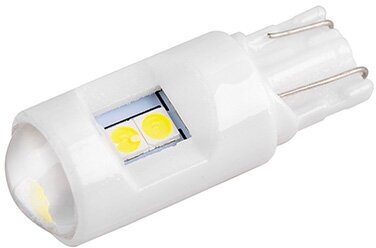 Автолампа диод T10 (W5W) 12V 6 SMD диодов без цоколя 1-конт Белая SKYWAY Салон, габариты