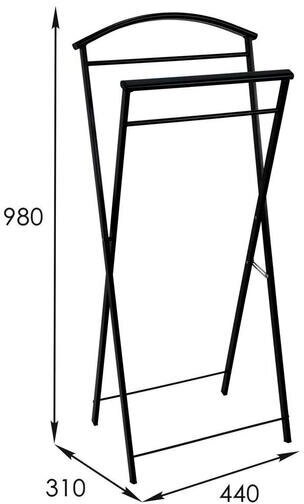 ЗМИ Вешалка костюмная «Контур», 44×31×98 см, цвет чёрный - фотография № 3