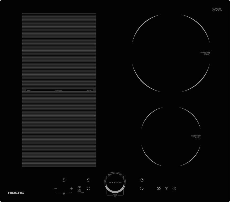 Индукционная варочная панель Hiberg i-MS 6049 B - фотография № 2