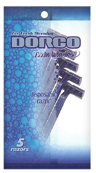 Одноразовый бритвенный станок Dorco TD705, синий, 5 шт.