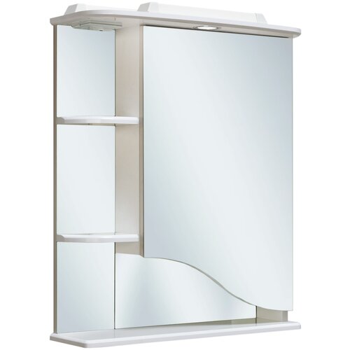 Зеркало шкаф для ванной / с подсветкой / Runo / Римма 60 /правый