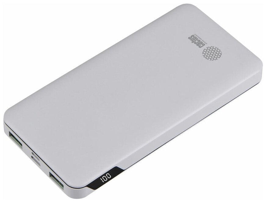 Внешний аккумулятор (Power Bank) Cactus CS-PBFSKT-10000, 10000мAч, белый