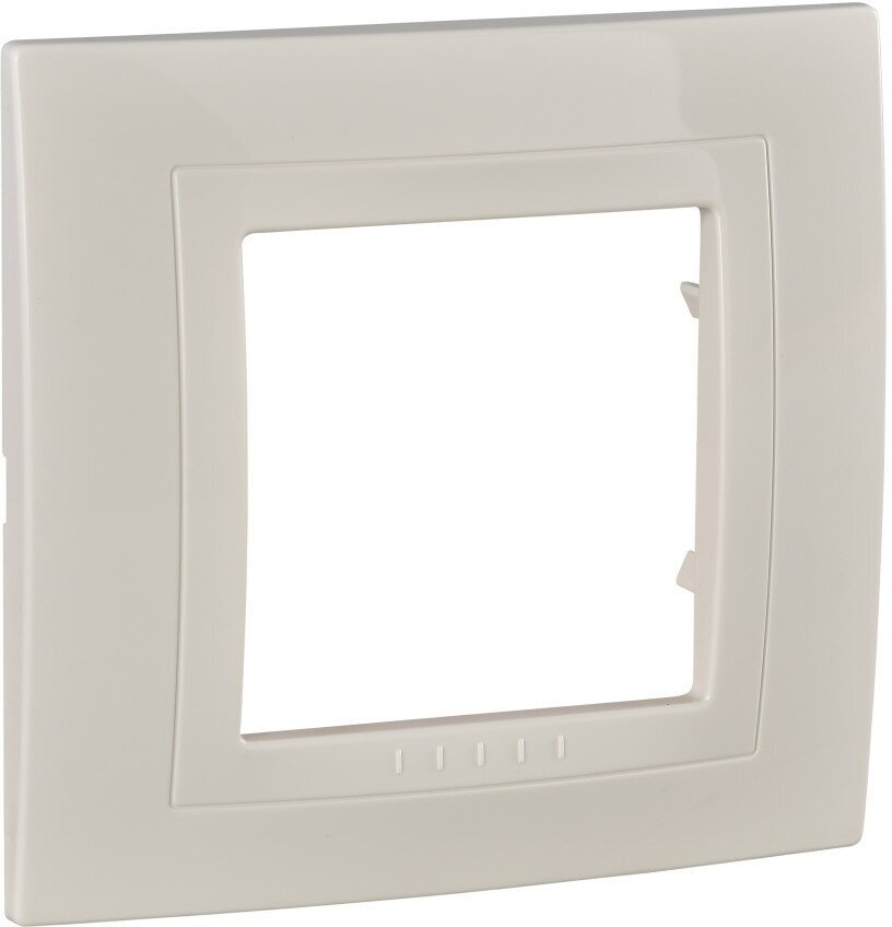 Рамка одинарная Unica с декоративным элементом бежевая 1 пост MGU2.002.25