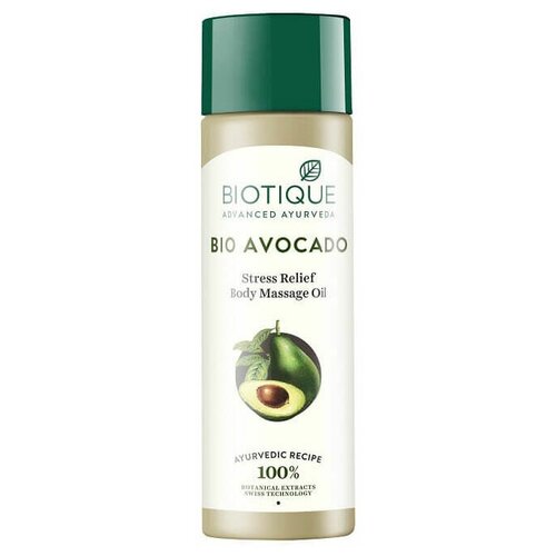 Массажное масло BIOTIQUE, био авокадо, 200 мл