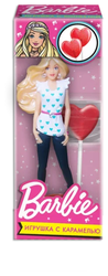 Карамель в виде сердца Сладкая сказка с куклой Barbie, 20 г