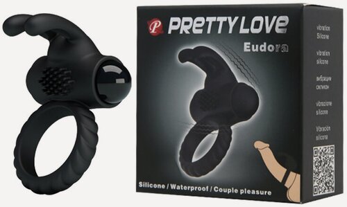 Изображение товара EUDORA Эрекционное кольцо с клиторальной щеточкой, с вибрацией