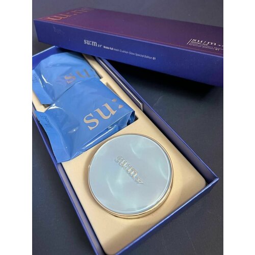 SU: M37 Увлажняющий кушон Water-Full Mesh Cushion Glow SPF50+ / PA+++ оттенок #01 Light Beige