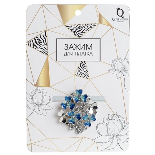 фото Queen fair зажим для платка цветы 4687498